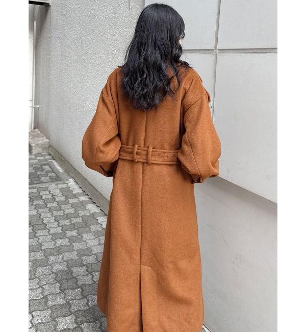 MURUA「スタンドネックダブルカラーコート」|ステンカラーコート|