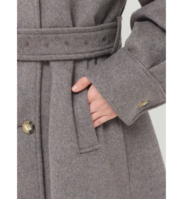 MURUA「スタンドネックダブルカラーコート」|ステンカラーコート|