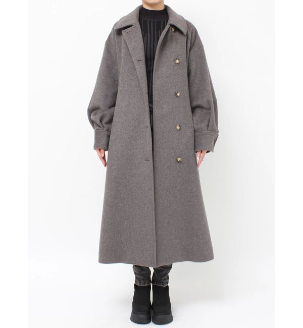 MURUA「スタンドネックダブルカラーコート」|ステンカラーコート|