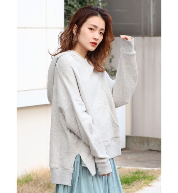 Ungrid「スリットワイドパーカー」|パーカー|グレー
