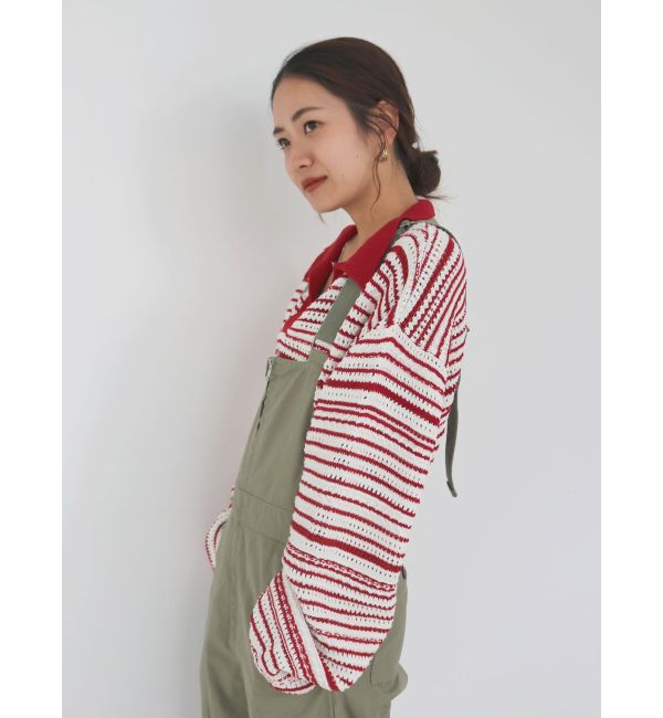 Ungrid「襟ショートボーダーニット」|ニット・セーター|
