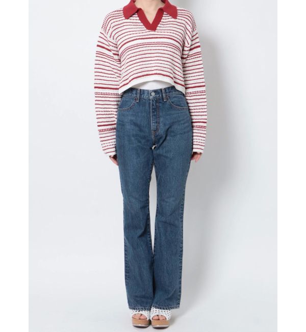 Ungrid「襟ショートボーダーニット」|ニット・セーター|