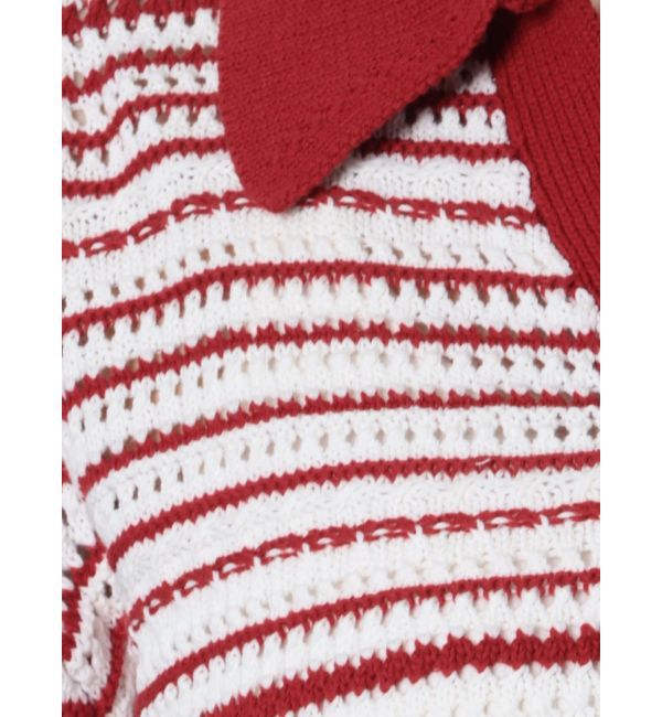 Ungrid「襟ショートボーダーニット」|ニット・セーター|