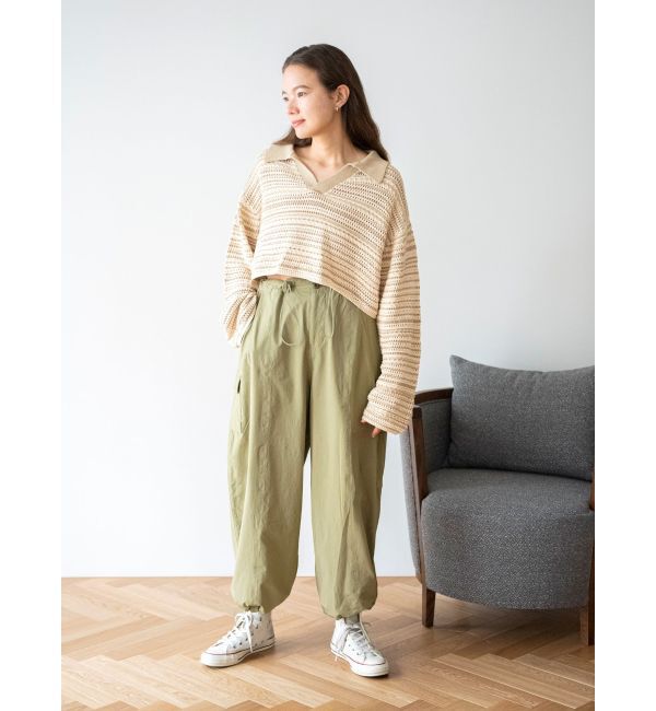 Ungrid「襟ショートボーダーニット」|ニット・セーター|