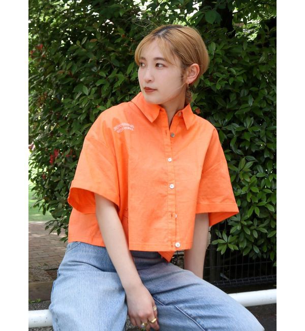 Ungrid「刺繍ハーフスリーブシャツ」|シャツ・ブラウス|