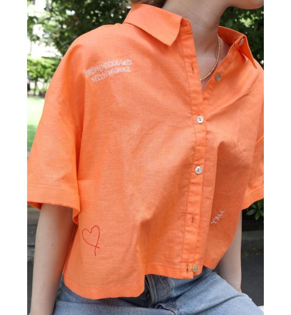 Ungrid「刺繍ハーフスリーブシャツ」|シャツ・ブラウス|