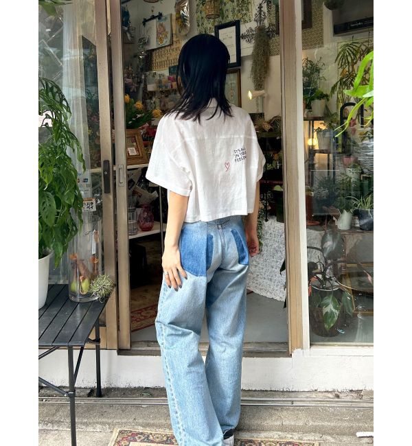 Ungrid「刺繍ハーフスリーブシャツ」|シャツ・ブラウス|