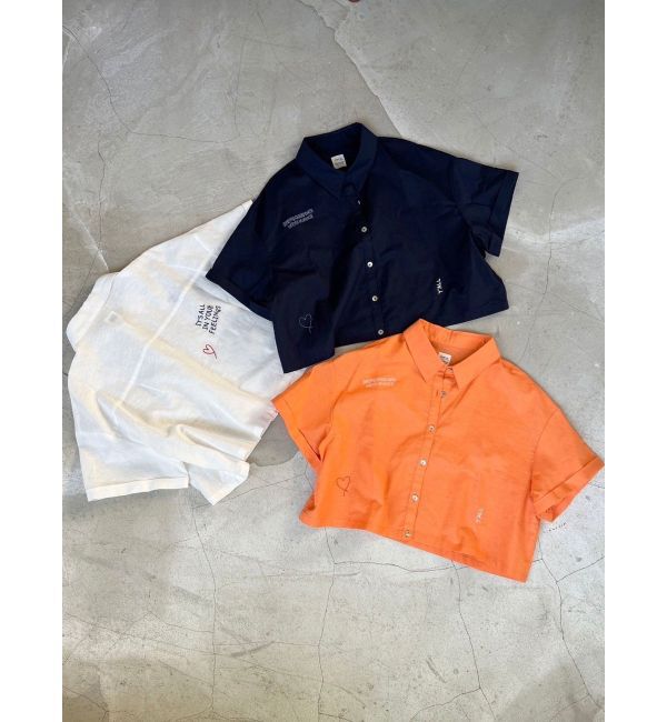 Ungrid「刺繍ハーフスリーブシャツ」|シャツ・ブラウス|