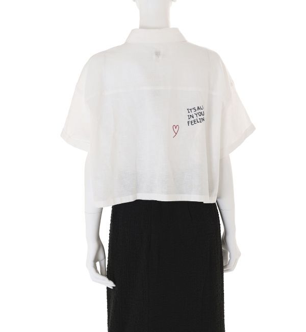 Ungrid「刺繍ハーフスリーブシャツ」|シャツ・ブラウス|