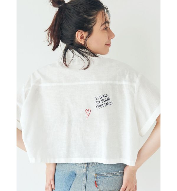 Ungrid「刺繍ハーフスリーブシャツ」|シャツ・ブラウス|