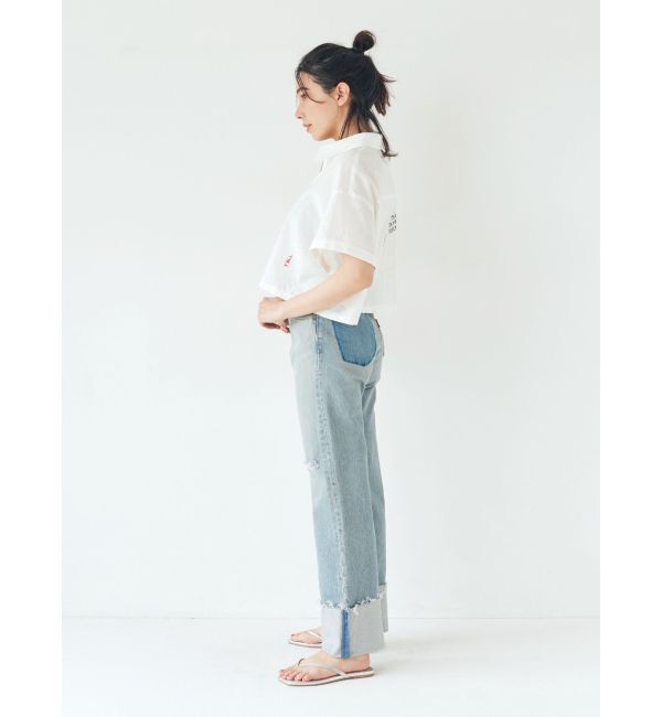 Ungrid「刺繍ハーフスリーブシャツ」|シャツ・ブラウス|