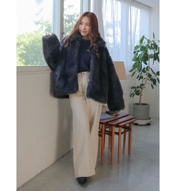 Ungrid「ボリュームデザインファーコート」|その他|