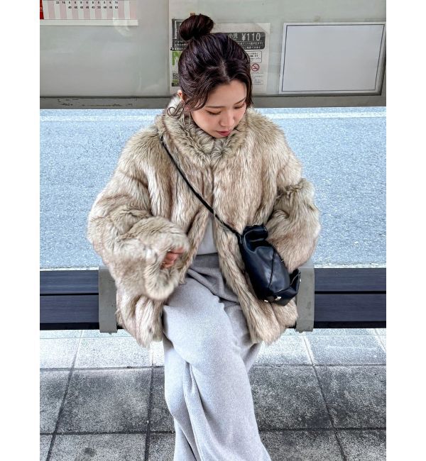 Ungrid「ボリュームデザインファーコート」|その他|