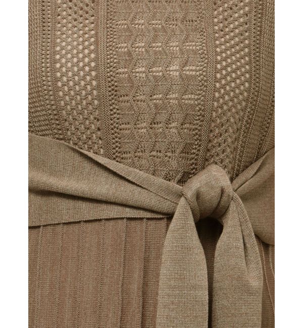 LAGUNAMOON「ストライプメッシュニットワンピース」|ワンピース|