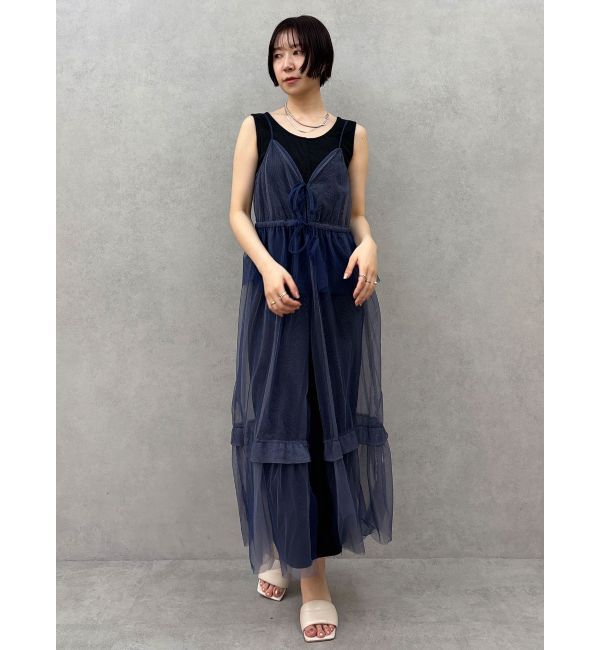 LAGUNAMOON「レイヤードチュールキャミワンピース」|ワンピース|