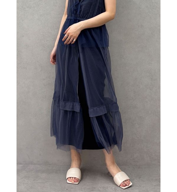 LAGUNAMOON「レイヤードチュールキャミワンピース」|ワンピース|