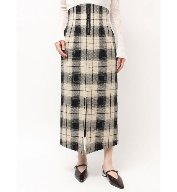 LAGUNAMOON「ロービングチェックナロースカート」|スカート|