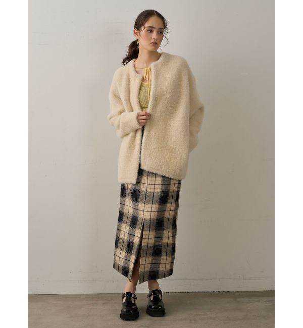 LAGUNAMOON「ロービングチェックナロースカート」|スカート|