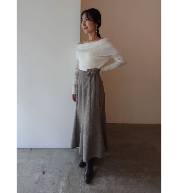 LAGUNAMOON「シアーオフショルニットプルオーバー」|ニット・セーター|