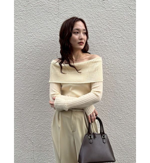 LAGUNAMOON「シアーオフショルニットプルオーバー」|ニット・セーター|