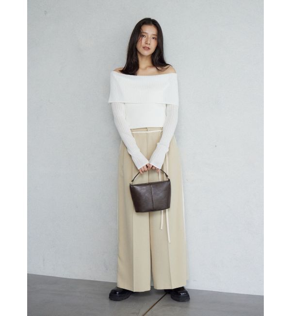 LAGUNAMOON「シアーオフショルニットプルオーバー」|ニット・セーター|