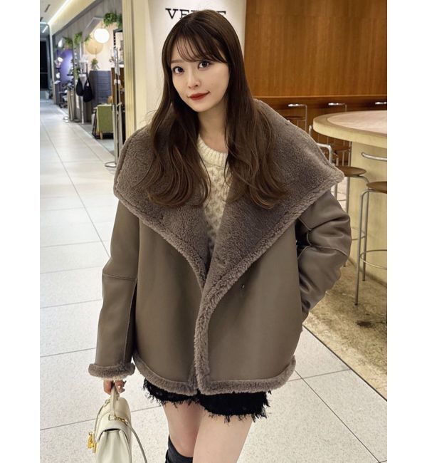 LAGUNAMOON「【REVIVAL】フェイクムートンスタンドカラーコート」|その他|