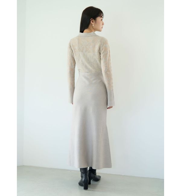 LAGUNAMOON「シアージャガードナローニットワンピース」|ワンピース|