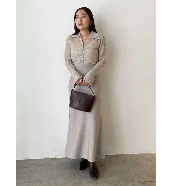 LAGUNAMOON「シアージャガードナローニットワンピース」|ワンピース|