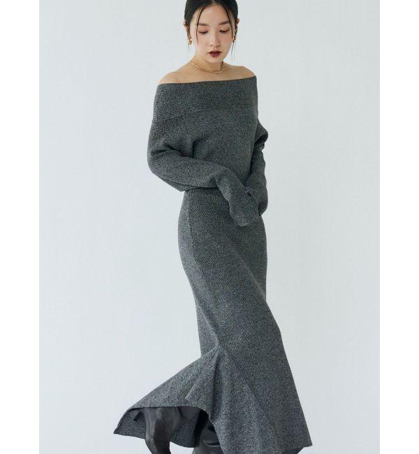 LAGUNAMOON「オフショルリブニットワンピース」|ワンピース|