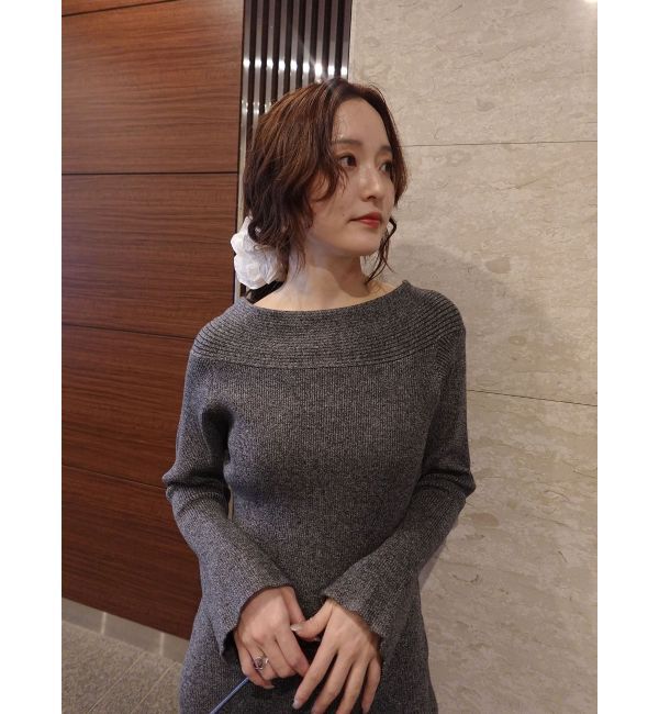 LAGUNAMOON「オフショルリブニットワンピース」|ワンピース|