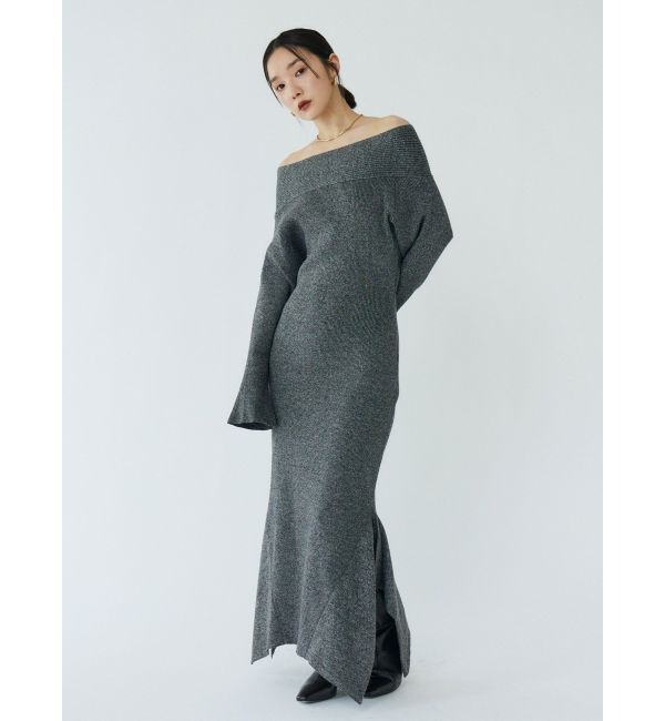 LAGUNAMOON「オフショルリブニットワンピース」|ワンピース|