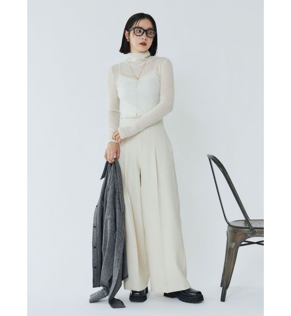 LAGUNAMOON「ウォッシャブルタックワイドパンツ」|その他|