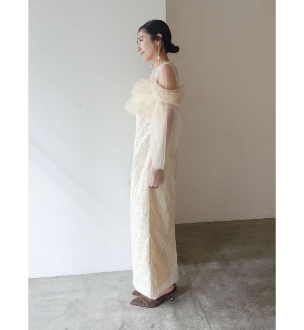 LAGUNAMOON「LADYボリュームチュールジャガードドレス」|ドレス|