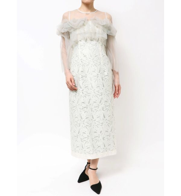 LAGUNAMOON「LADYボリュームチュールジャガードドレス」|ドレス|