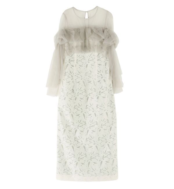 LAGUNAMOON「LADYボリュームチュールジャガードドレス」|ドレス|