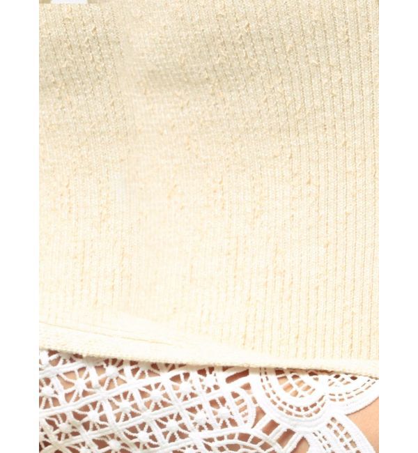 LAGUNAMOON「レーススリーブニットプルオーバー」|ニット・セーター|