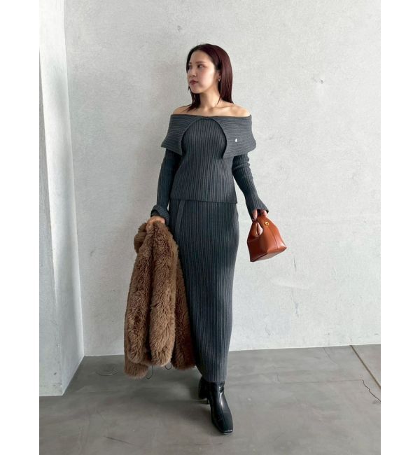 LAGUNAMOON「【POLO BCSコラボ】Iラインニットスカート」|スカート|