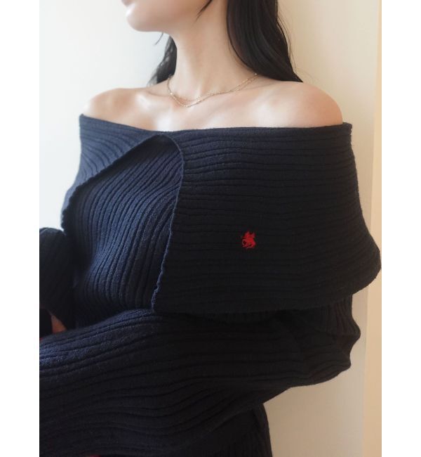 LAGUNAMOON「【POLO BCSコラボ】ワイドカラーニットプルオーバー」|ニット・セーター|