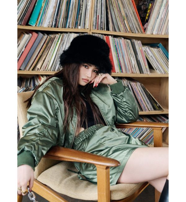 EVRIS「サテンショートMA-1【セットアップ着用可能】」|ブルゾン・スタジャン|