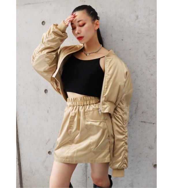 EVRIS「サテンショートMA-1【セットアップ着用可能】」|ブルゾン・スタジャン|