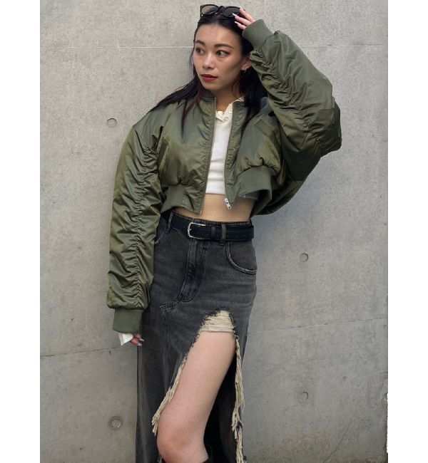 EVRIS「サテンショートMA-1【セットアップ着用可能】」|ブルゾン・スタジャン|