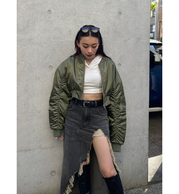 EVRIS「サテンショートMA-1【セットアップ着用可能】」|ブルゾン・スタジャン|