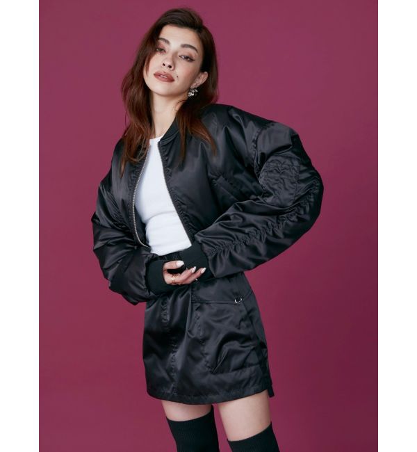 EVRIS「サテンショートMA-1【セットアップ着用可能】」|ブルゾン・スタジャン|