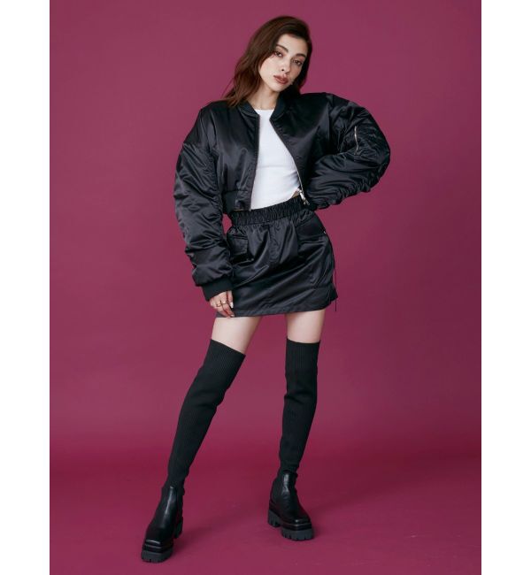 EVRIS「サテンショートMA-1【セットアップ着用可能】」|ブルゾン・スタジャン|