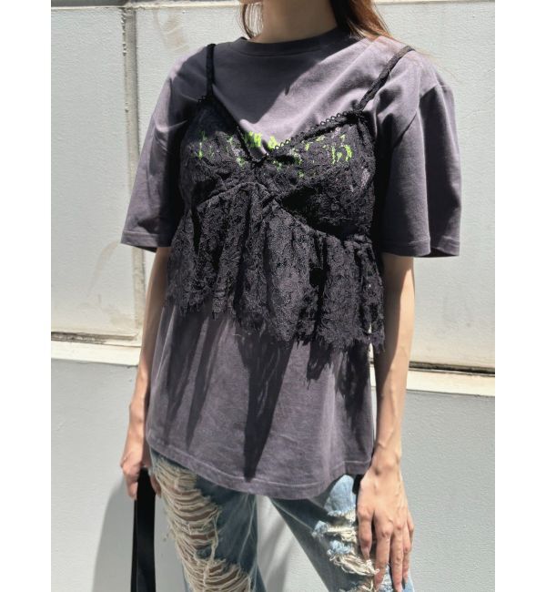EVRIS「【WEB限定】レースビスチェSETTシャツ」|Tシャツ・カットソー|