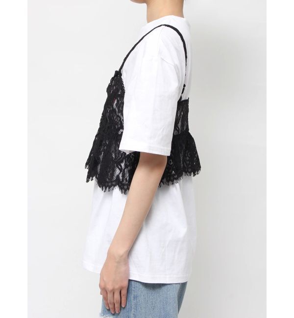 EVRIS「【WEB限定】レースビスチェSETTシャツ」|Tシャツ・カットソー|