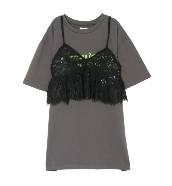 EVRIS「【WEB限定】レースビスチェSETTシャツ」|Tシャツ・カットソー|