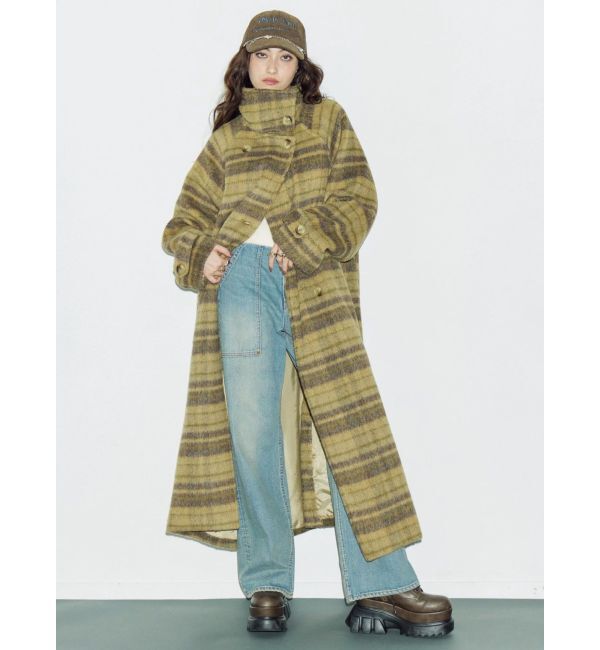 EVRIS「スタンドカラーロングコート」|チェスターコート|