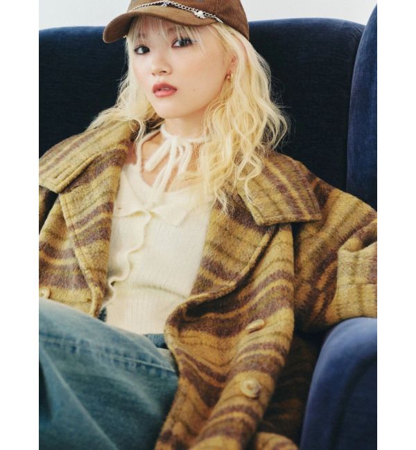 EVRIS「スタンドカラーロングコート」|チェスターコート|