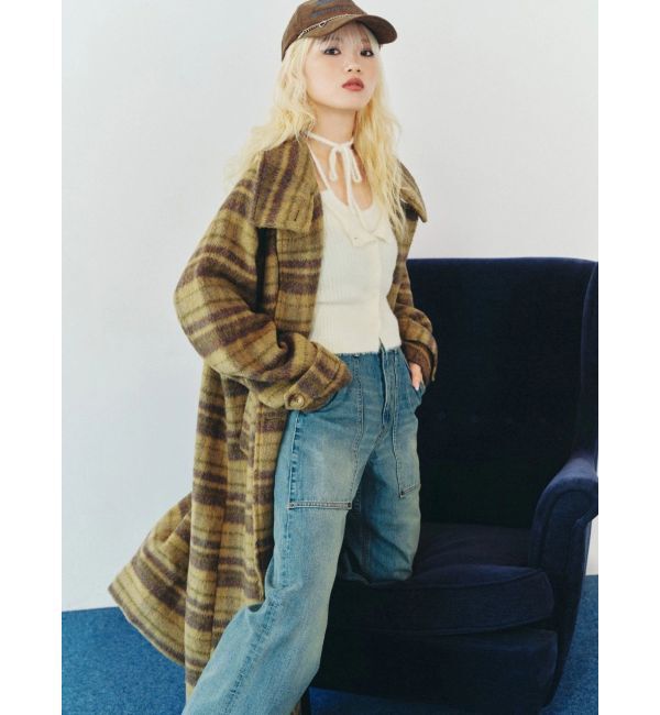 EVRIS「スタンドカラーロングコート」|チェスターコート|